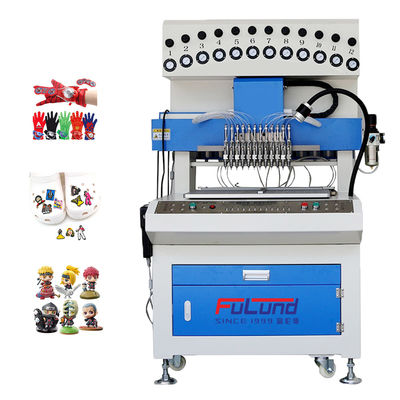  12 color PVC silicone automatic dispensing drop plastic machine for make Luminous shoe label