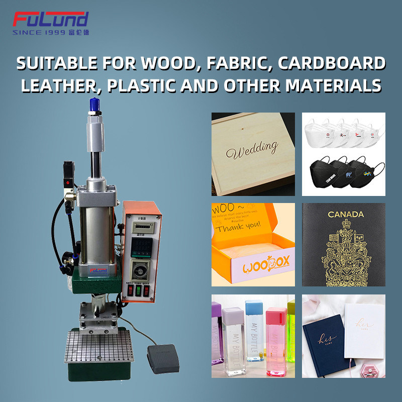 Digital Pneumatic hot foil stamping and embossing machine for Leather Logo